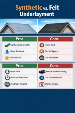 Pros and Cons Synthetic Underlayment vs Felt