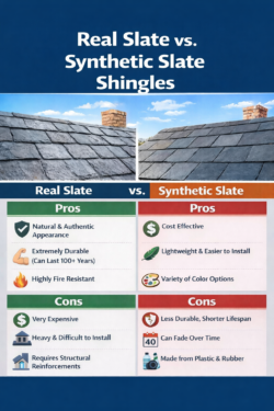 Real Slate vs Synthetic Slate Roofing Shingles
