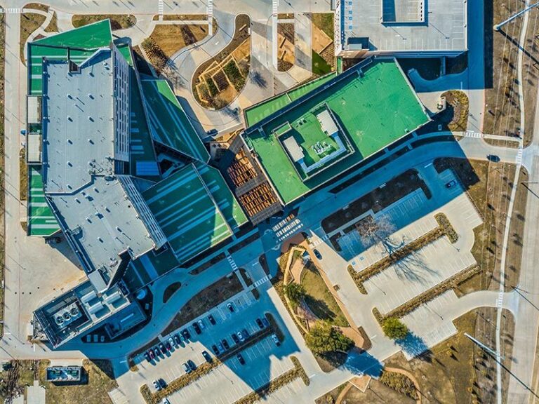 top view of texas health hospital building